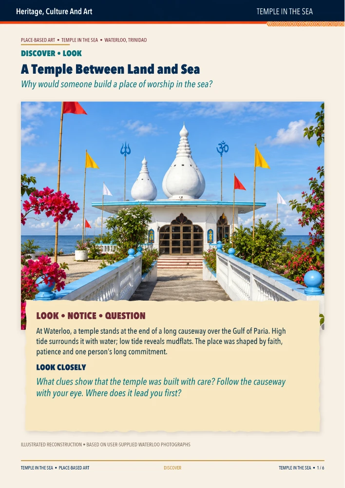 First page of Temple in the Sea: Heritage & Art